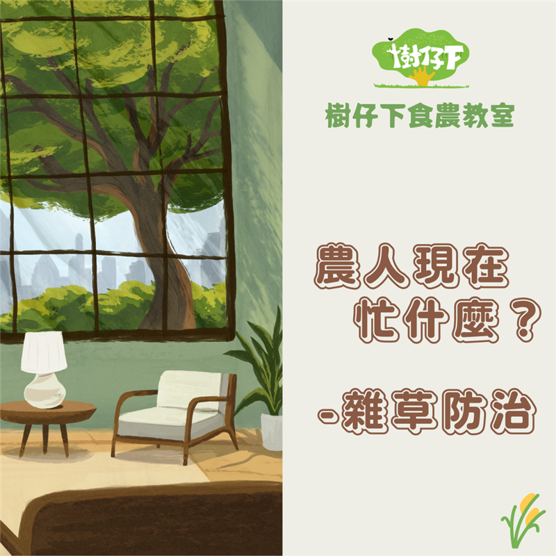 樹仔下,【樹仔下食農教室】農人現在忙什麼？-------雜草防治